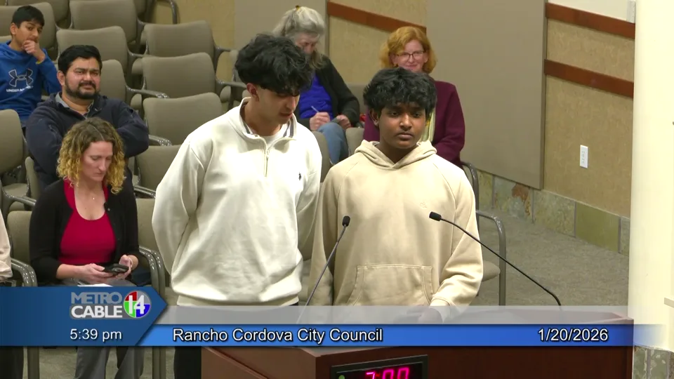 Speaking at Rancho Cordova City Hall